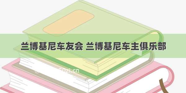 兰博基尼车友会 兰博基尼车主俱乐部