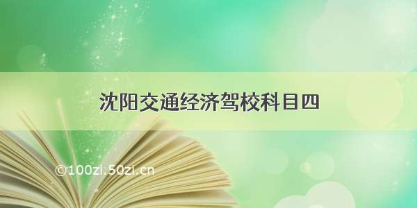 沈阳交通经济驾校科目四