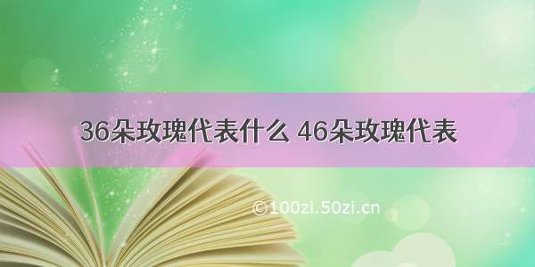 36朵玫瑰代表什么 46朵玫瑰代表