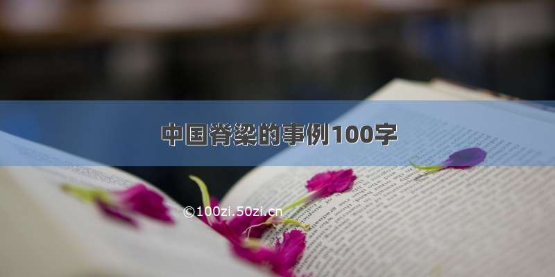中国脊梁的事例100字