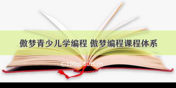 傲梦青少儿学编程 傲梦编程课程体系