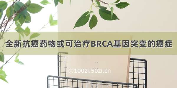 全新抗癌药物或可治疗BRCA基因突变的癌症