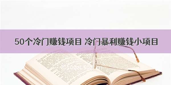 50个冷门赚钱项目 冷门暴利赚钱小项目