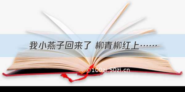 我小燕子回来了 柳青柳红上……