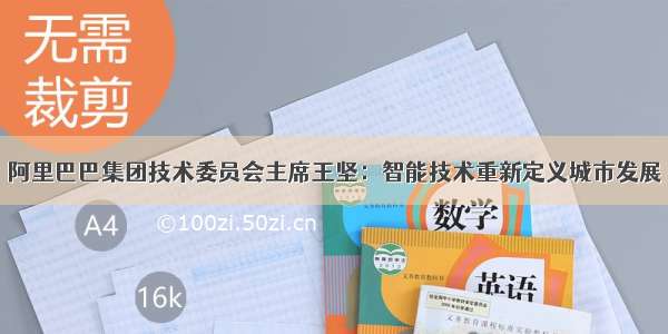 阿里巴巴集团技术委员会主席王坚：智能技术重新定义城市发展