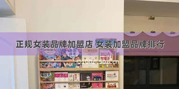 正规女装品牌加盟店 女装加盟品牌排行