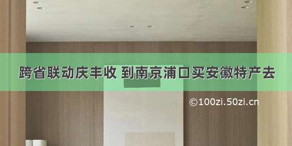 跨省联动庆丰收 到南京浦口买安徽特产去