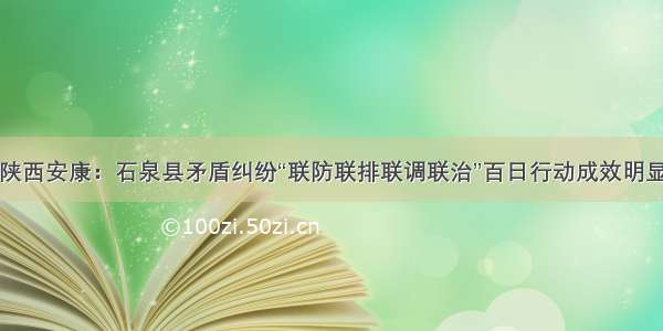 陕西安康：石泉县矛盾纠纷“联防联排联调联治”百日行动成效明显