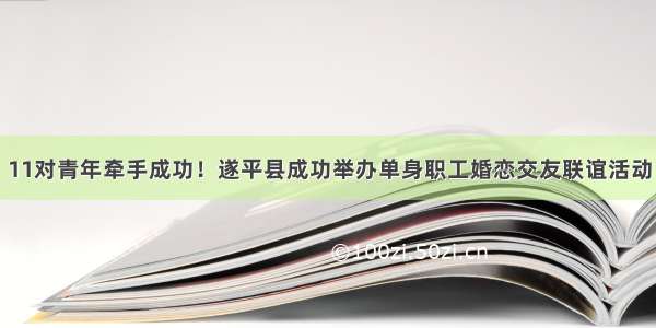 11对青年牵手成功！遂平县成功举办单身职工婚恋交友联谊活动