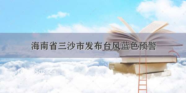 海南省三沙市发布台风蓝色预警