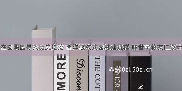 在圆明园寻找历史遗迹 西洋楼欧式园林建筑群 郎世宁蒋友仁设计