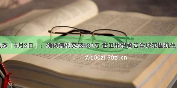 全球疫情动态「6月2日」：确诊病例突破630万 世卫组织警告全球范围抗生素耐药风险