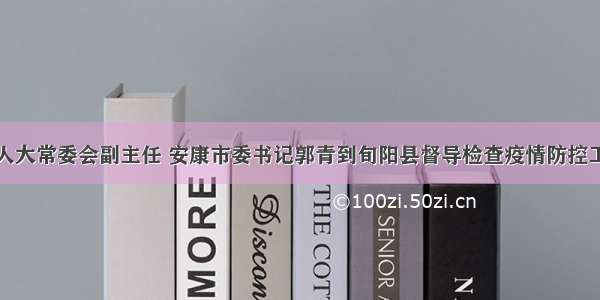 省人大常委会副主任 安康市委书记郭青到旬阳县督导检查疫情防控工作