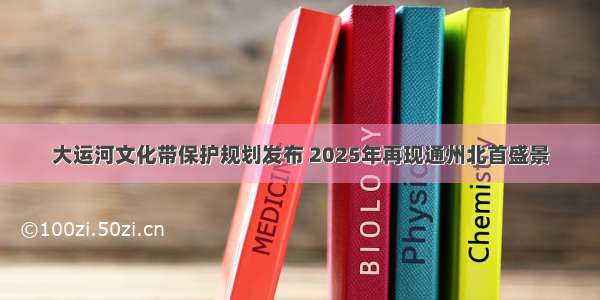 大运河文化带保护规划发布 2025年再现通州北首盛景