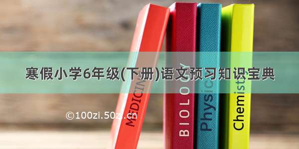 寒假小学6年级(下册)语文预习知识宝典