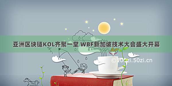 亚洲区块链KOL齐聚一堂 WBF新加坡技术大会盛大开幕