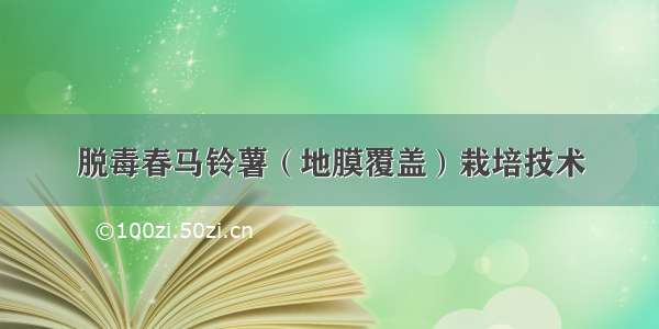 脱毒春马铃薯（地膜覆盖）栽培技术