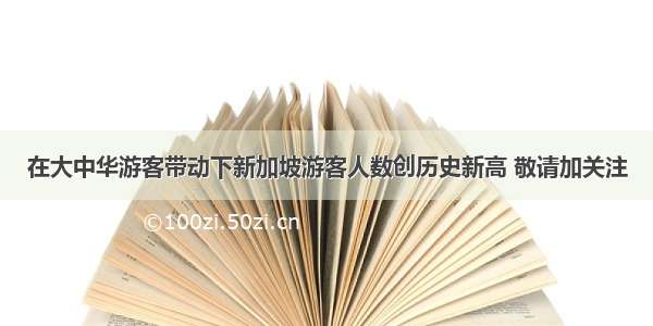 在大中华游客带动下新加坡游客人数创历史新高 敬请加关注