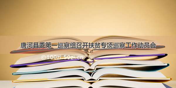 唐河县委第一巡察组召开扶贫专项巡察工作动员会