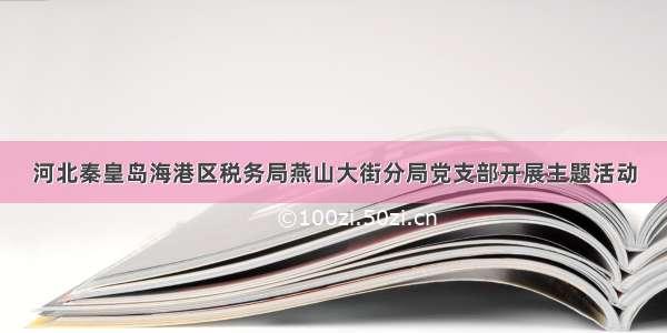 河北秦皇岛海港区税务局燕山大街分局党支部开展主题活动