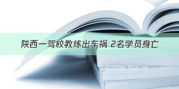 陕西一驾校教练出车祸 2名学员身亡