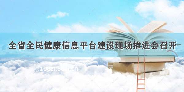 全省全民健康信息平台建设现场推进会召开