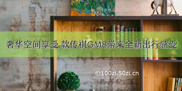 奢华空间享受 款传祺GM8带来全新出行感受