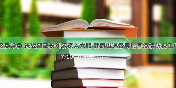 区委常委 统战部部长刘蕊深入六顺 健康街道督导检查疫情防控工作