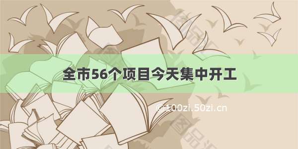 全市56个项目今天集中开工