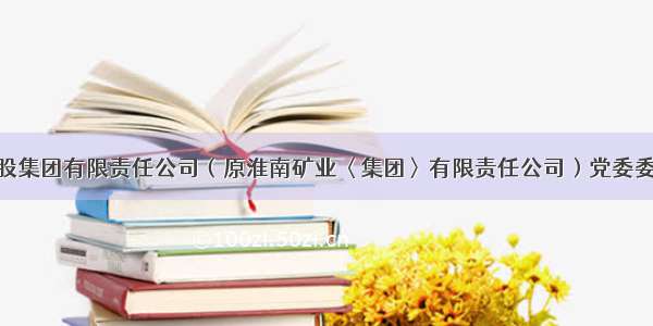 淮河能源控股集团有限责任公司（原淮南矿业〈集团〉有限责任公司）党委委员 纪委书记