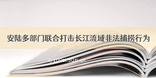 安陆多部门联合打击长江流域非法捕捞行为