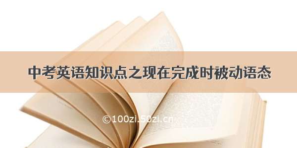 中考英语知识点之现在完成时被动语态