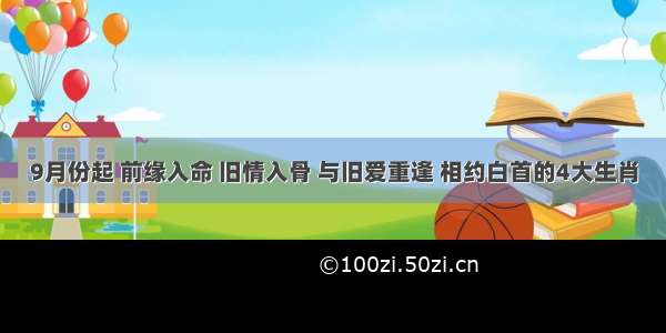 9月份起 前缘入命 旧情入骨 与旧爱重逢 相约白首的4大生肖