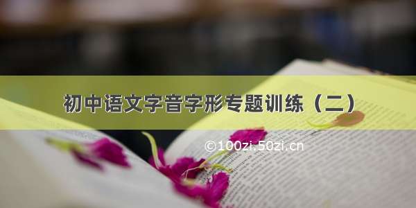 初中语文字音字形专题训练（二）