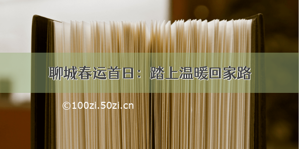 聊城春运首日：踏上温暖回家路