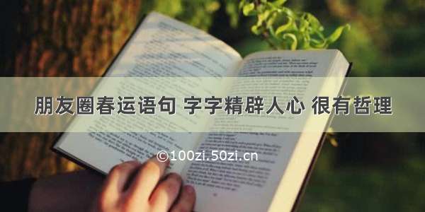 朋友圈春运语句 字字精辟人心 很有哲理