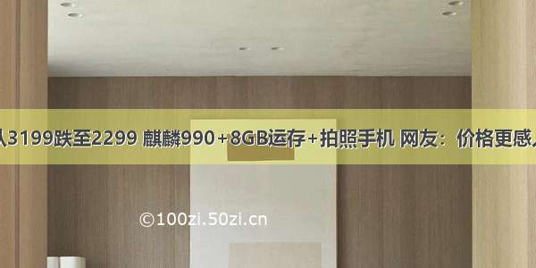 从3199跌至2299 麒麟990+8GB运存+拍照手机 网友：价格更感人