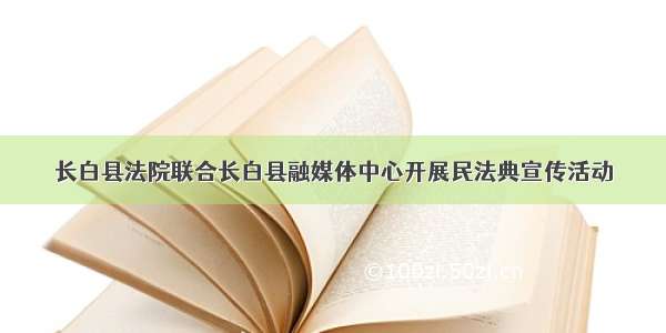 长白县法院联合长白县融媒体中心开展民法典宣传活动