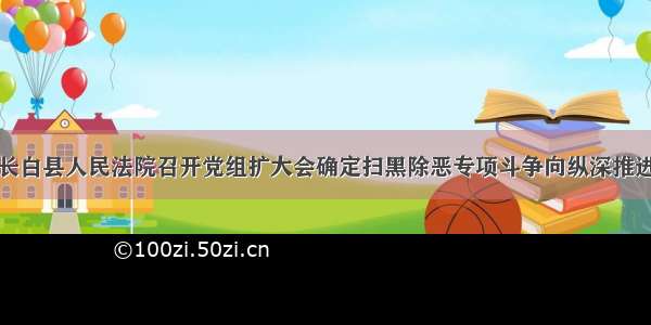 长白县人民法院召开党组扩大会确定扫黑除恶专项斗争向纵深推进