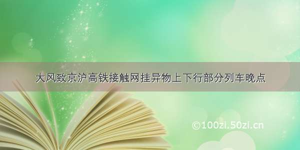 大风致京沪高铁接触网挂异物上下行部分列车晚点