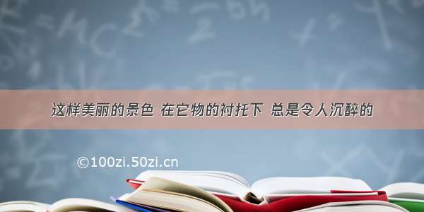 这样美丽的景色 在它物的衬托下 总是令人沉醉的