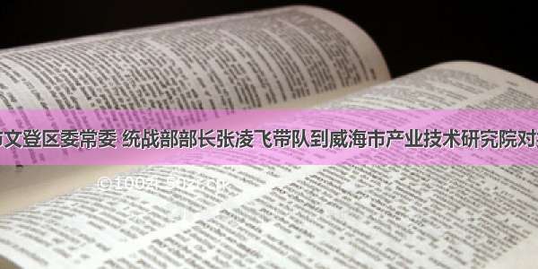 威海市文登区委常委 统战部部长张凌飞带队到威海市产业技术研究院对接交流