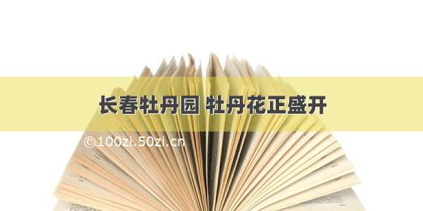 长春牡丹园 牡丹花正盛开