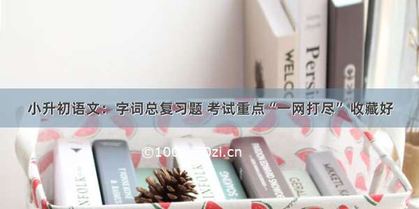 小升初语文：字词总复习题 考试重点“一网打尽” 收藏好