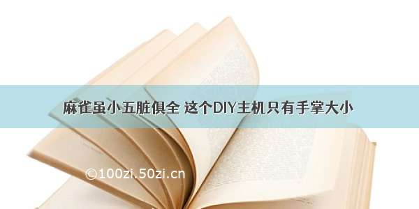 麻雀虽小五脏俱全 这个DIY主机只有手掌大小