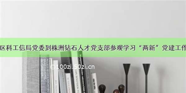 区科工信局党委到株洲钻石人才党支部参观学习“两新”党建工作