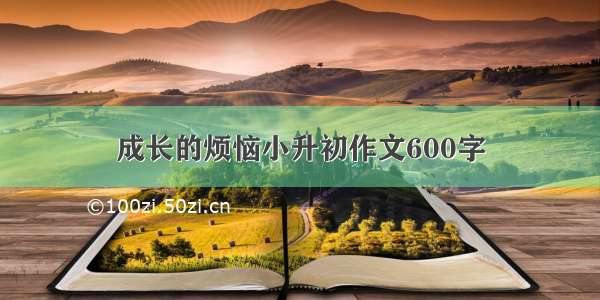 成长的烦恼小升初作文600字