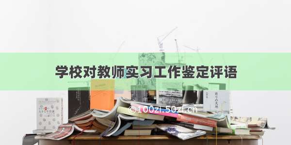 学校对教师实习工作鉴定评语