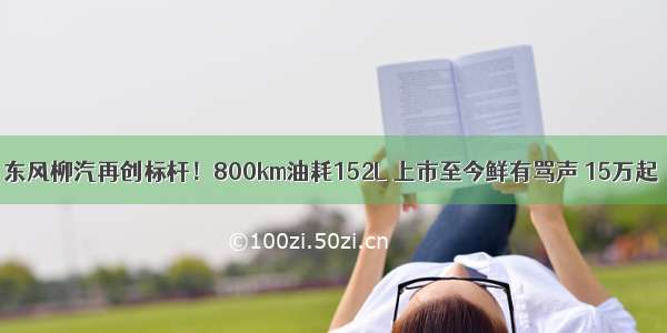 东风柳汽再创标杆！800km油耗152L 上市至今鲜有骂声 15万起