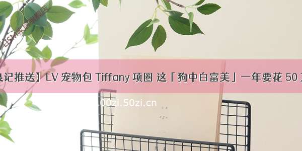 【良记推送】LV 宠物包 Tiffany 项圈 这「狗中白富美」一年要花 50 万？！